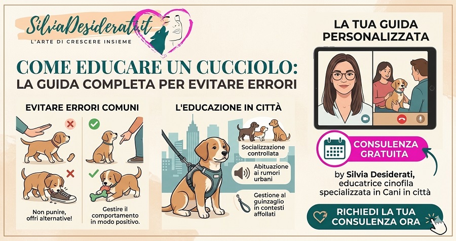 come educare un cucciolo errori da evitare